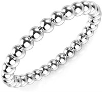 Classic Silver High Polished Beads Band