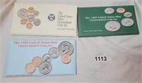 1992 - 1994 Phil & Den Uncirculated Coin Sets
