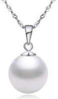 18k White Gold Plated Pearl Necklace