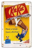 NEW-Vintage Kit Kat Ad Tin Sign 8x12