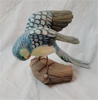 Hand Carved & Painted Wood Bird