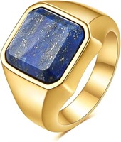 Gold Plated 1.00ct Lapis Lazuli Signet Ring