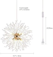 Plug in Sputnik Chandelier 8-Light Pendant Light