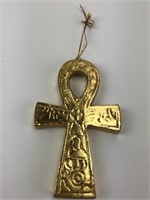 Catholic Cross 4.25" Wooden Ornament