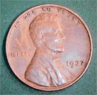 1937 P Lincoln Wheat Penny
