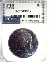 1971-S Silver Ike MS67+ LISTS $3150