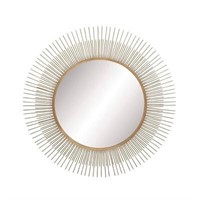 Metal Starburst Wall Mirror Gold - Olivia & May