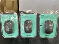 New (lot of 3) Logitech M185 Wireless Mouse,