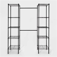 4-8' Wire Closet System Black - Brightroom