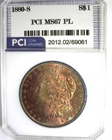 1880-S Morgan MS67 PL LISTS $2700