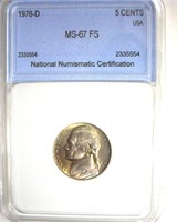 1976-D Nickel MS67 FS LISTS $3500