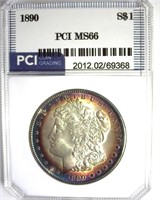 1890 Morgan MS66 LISTS $20000