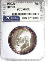 1972-S Silver Ike MS69 LISTS $3400