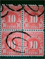 1931 Postage Due Sqr 4 Stamps Scott# J84