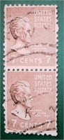 1938 Lincoln  Pair Scott# 812 7 Cent