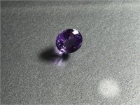Certified 12.40 Cts Oval Cut Natural Dark Amethyst