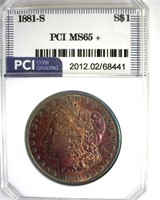 1881-S Morgan PCI MS65+ Terrific Color