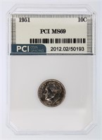 1951 Dime PCI MS69