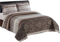 Royal Tradition Callisto Taupe Coverlets King