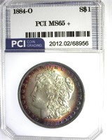 1884-O Morgan PCI MS65+ Purple Rim