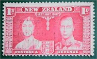 1937 British New Zealand Stamp