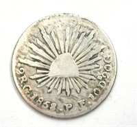 1858-GOPF 2 Reales F Mexico