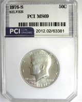 1976-S Silver Kennedy MS69 LISTS $20000