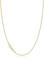 18k Gold-pl Cable Chain Necklace 16"