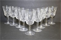(9) Waterford Crystal Wine Glasses