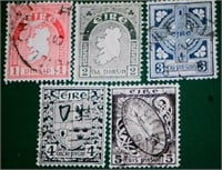 1922-40 Ireland 1,2,3,4,5 Set
