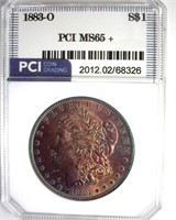 1883-O Morgan PCI MS65+ Golden Purple