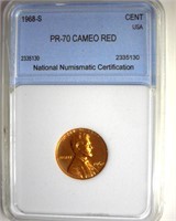1968-S Cent NNC PR70 Cameo RD