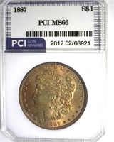 1887 Morgan MS66 LISTS $425