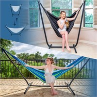 (D) SUNCREAT 2 person HAMMOCK, STRIPED