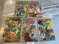 Lot of 5 DC Action Comics Vintage Comic Books