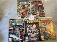 Lot of 5 Marvel The Defenders Bronze Age Comics