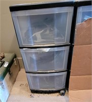 Plastic 3 Drawer Storage W/ Spring Clamps & Wire