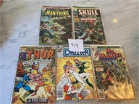 Lot of 5 Marvel Bronze Age Comic Books