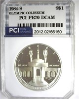 1984-S S$1 Coliseum PR70 DCAM LISTS $150