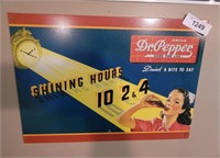 Dr. Pepper Reproduction Metal Advertising Sign