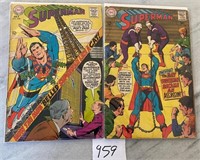 Lot of 2 Silver Age DC Superman Comic Books