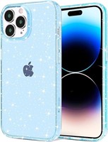 Iphone 14 Pro Max Blue Glitter Bumper Case