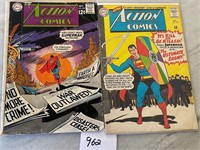 Lot of 2 DC Action Comics Silver Age Comic Books