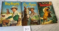 Lot of 3 Golden Age Dell Roy Rogers 10 c Comics