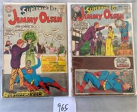 Lot of 2 DC Superman's Pal Jimmy Olsen Silver Age