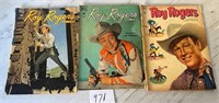 Lot of 3 Golden Age Dell Roy Rogers 10 c Comics