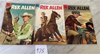 Lot of 3 Golden Age Dell Rex Allen 10 cent Comics