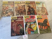 Lot of 5 Classics Illustrated Vintage Comic Books