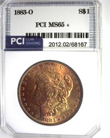1883-O Morgan PCI MS65+ Golden Toning