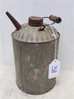 Vtg Galvanized Railroad Oil Can